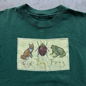Vintage 90s Fox Bug Frog Nature Graphic Baby Tee  S